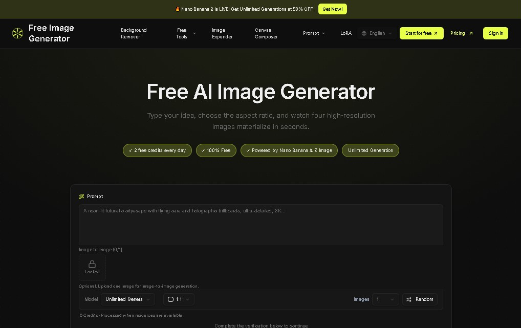 Free Image Generator.app screenshot 1