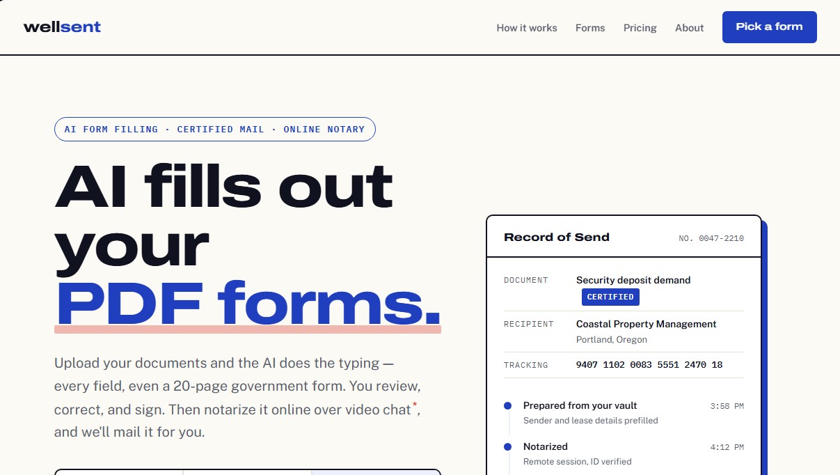 Wellsent screenshot 1