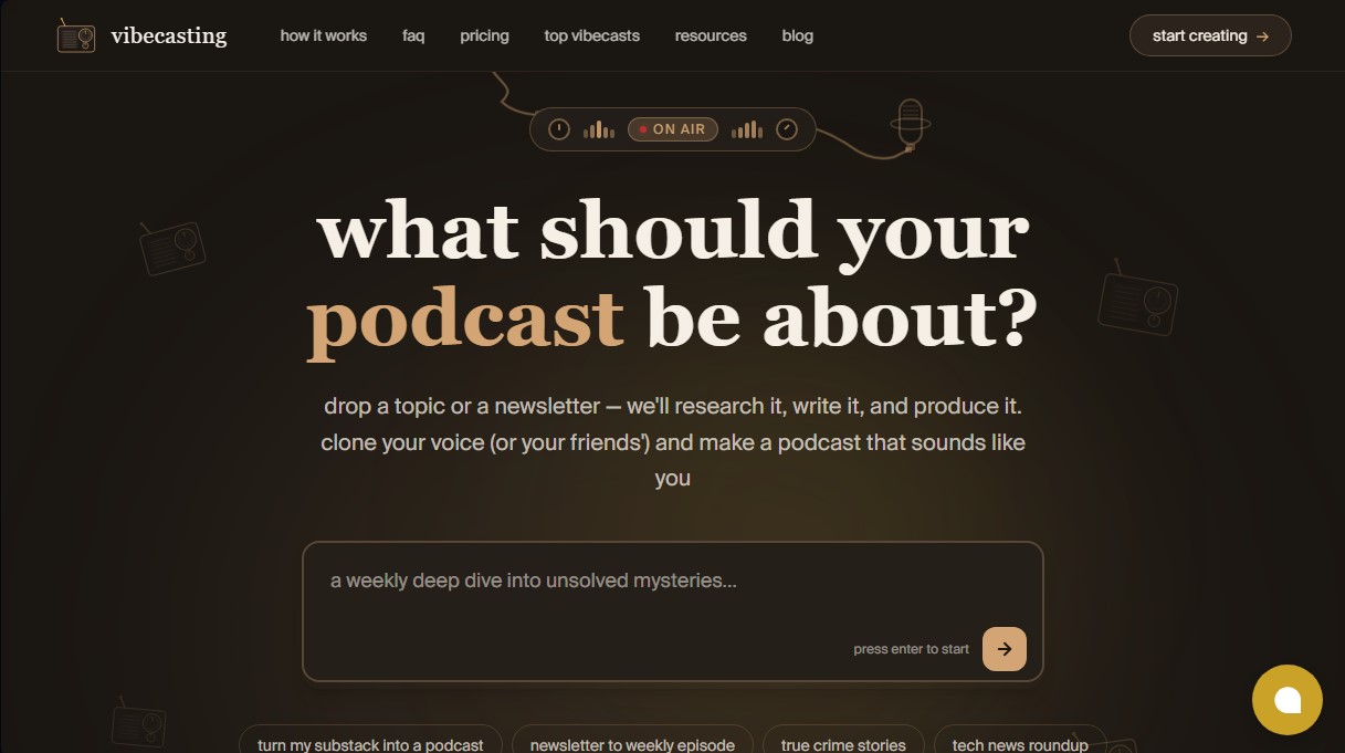 Vibecasting screenshot 1