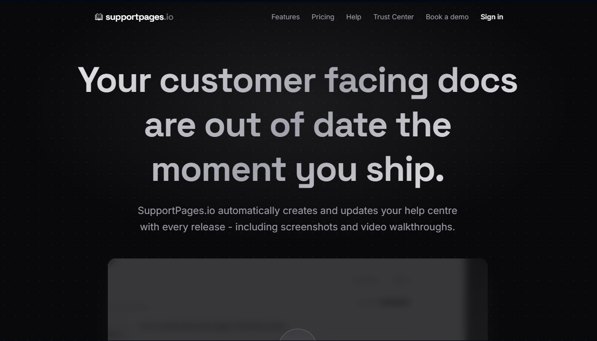 SupportPages.io screenshot 1