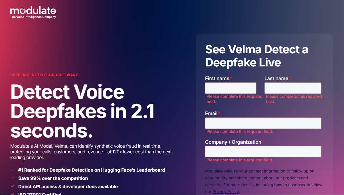 Deepfake Detection by Modulate screenshot 1
