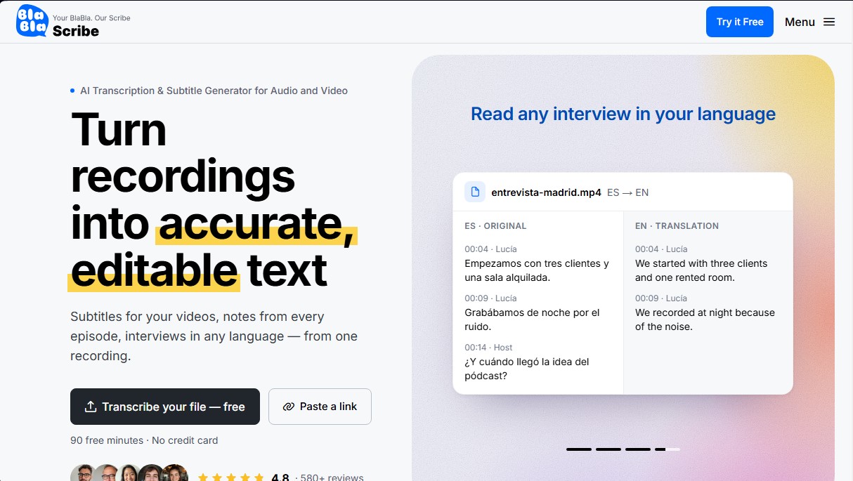 BlaBlaScribe screenshot 1