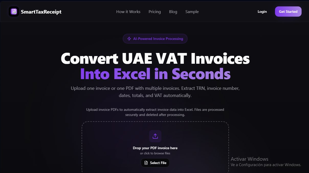 UAE SmartTaxReceipt screenshot 1