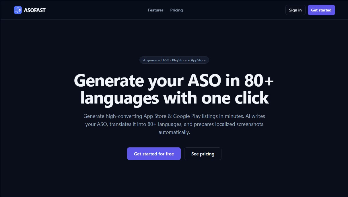 ASOFAST screenshot 1