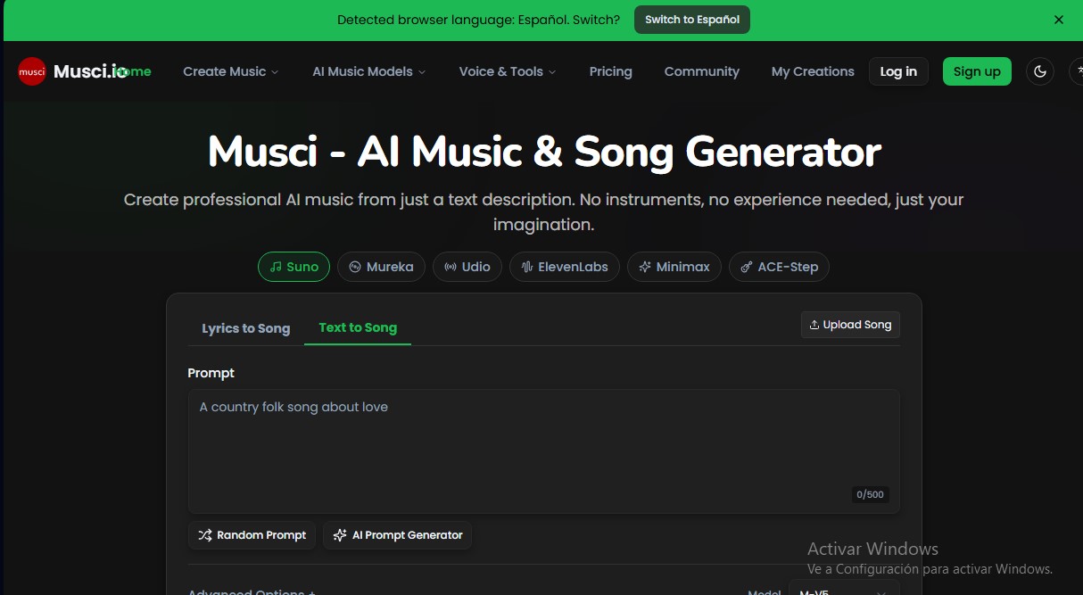 Musci.io screenshot 1