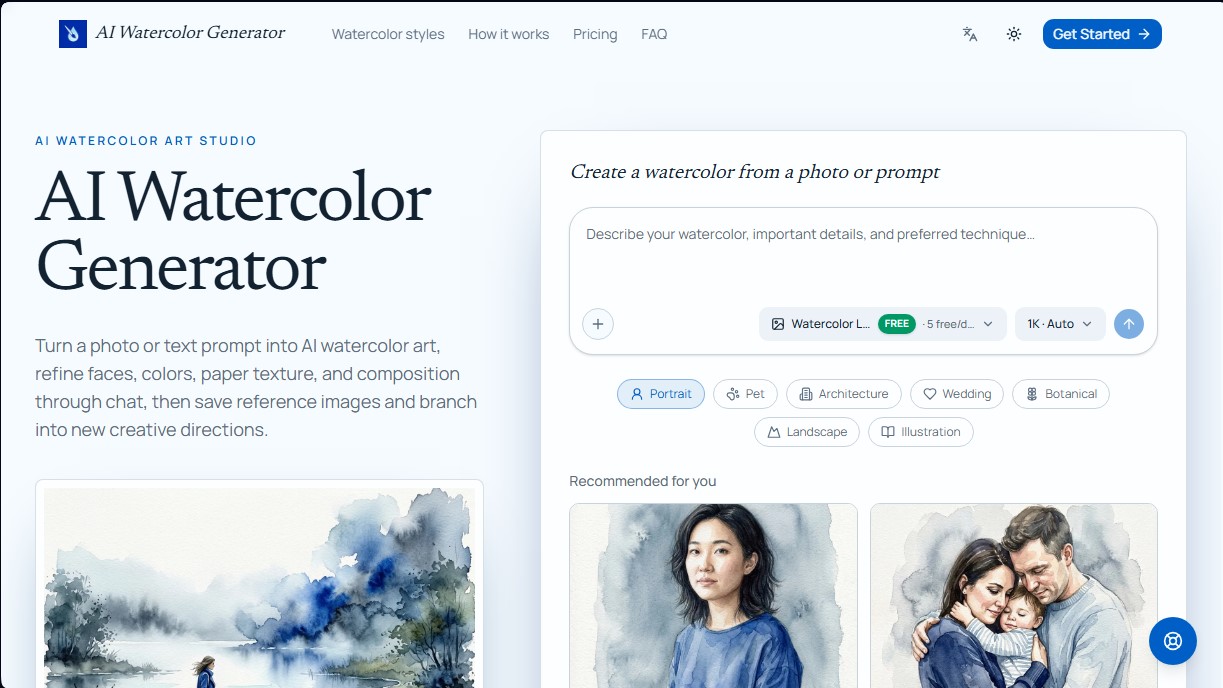 AI Watercolor Generator screenshot 1