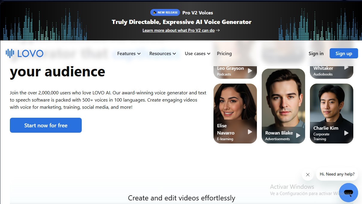 LOVO AI Voice Generator screenshot 1