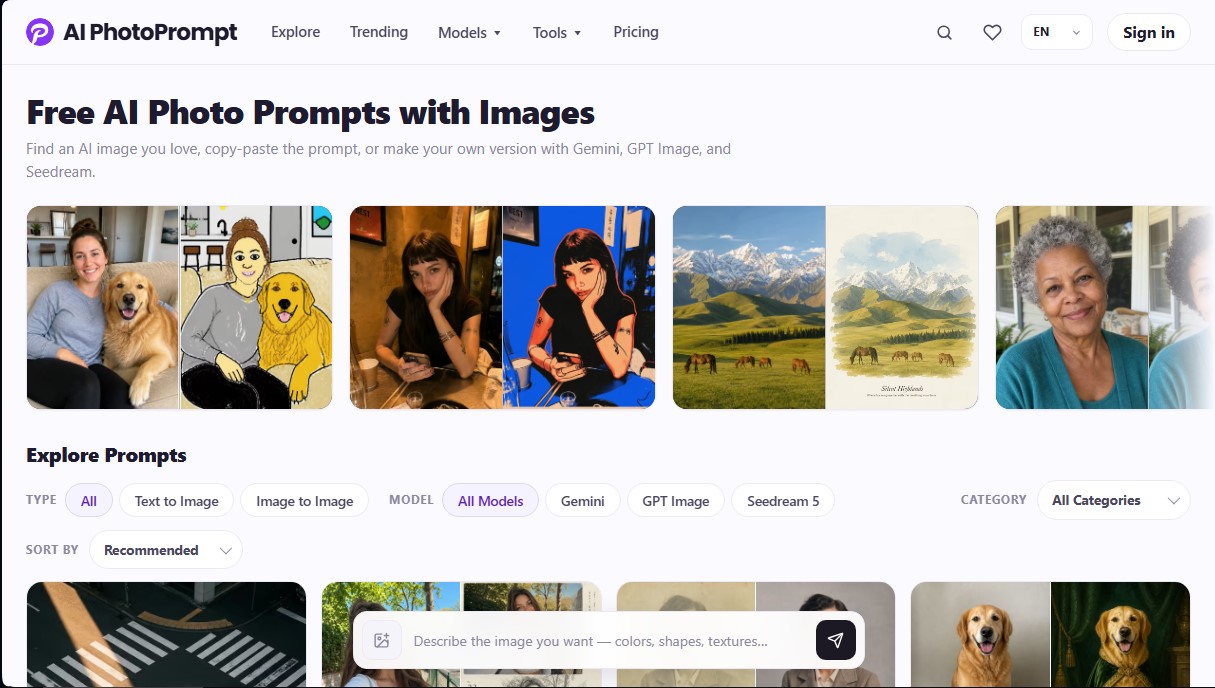 AI PhotoPrompt screenshot 1