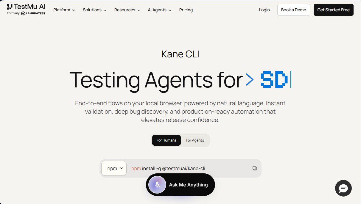 Kane CLI By TestMu AI screenshot 1