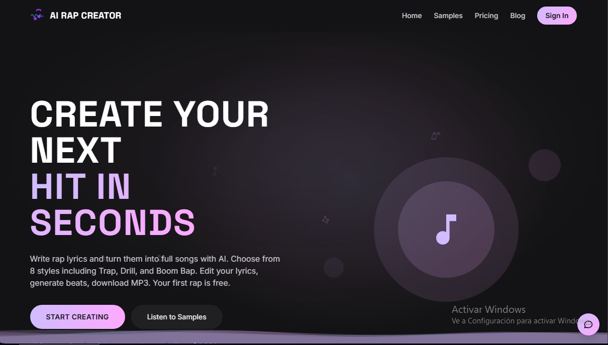 AI Rap Creator screenshot 1