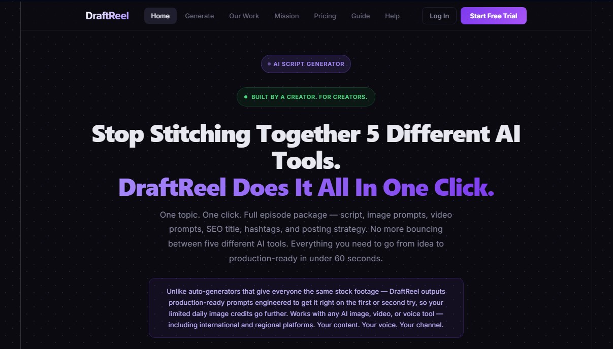 DraftReel screenshot 1