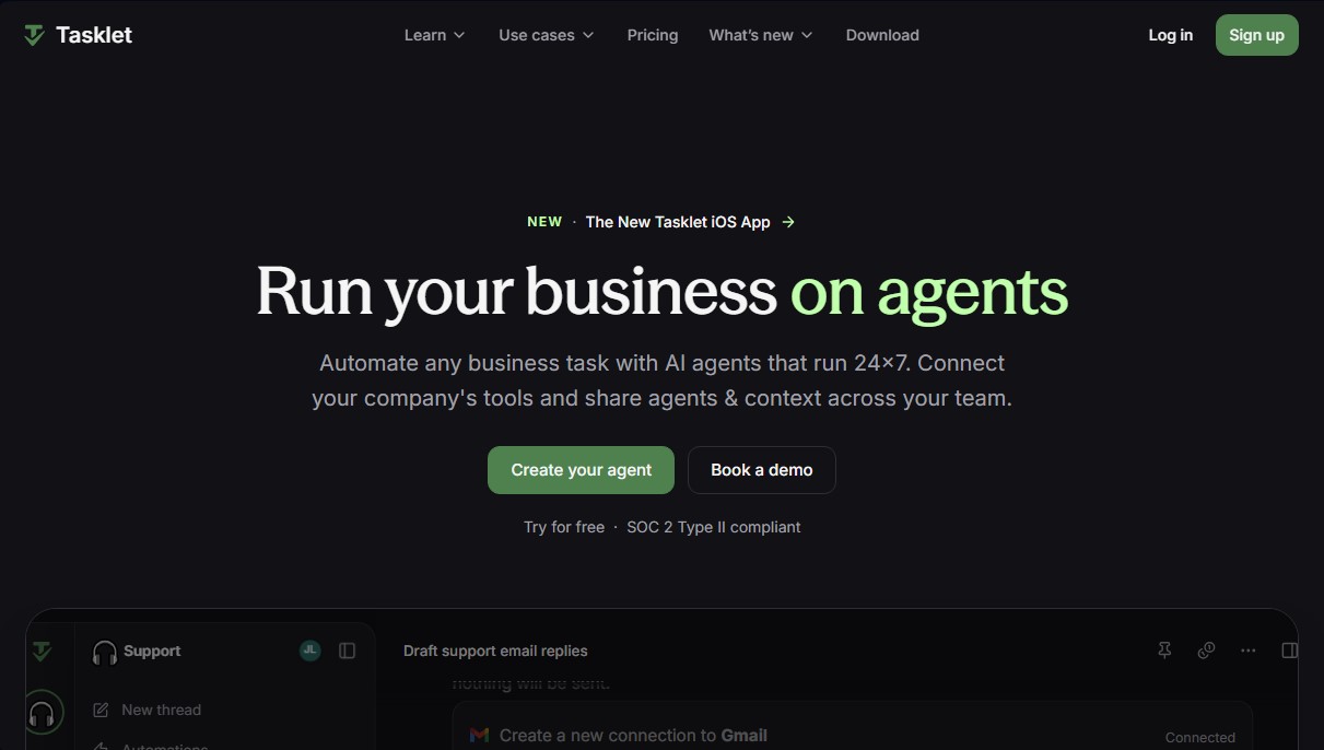 Tasklet screenshot 1