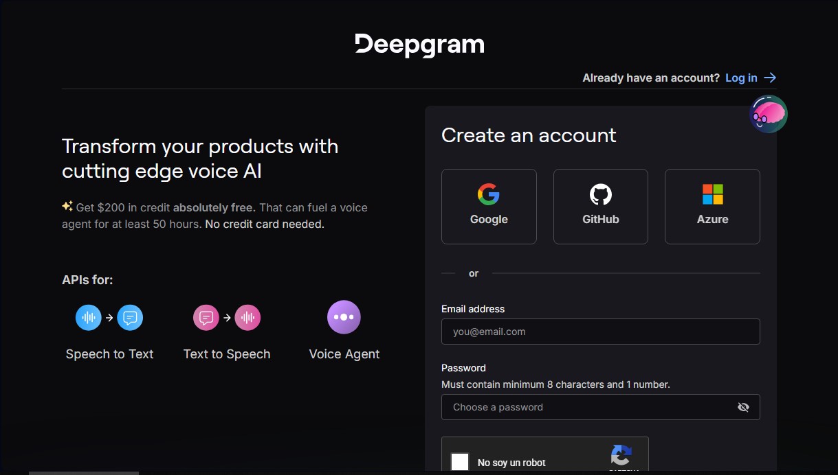 Deepgram screenshot 1
