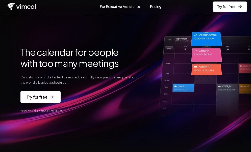 Vimcal screenshot 1