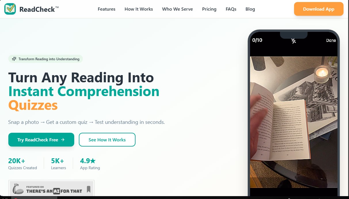 ReadCheck screenshot 1
