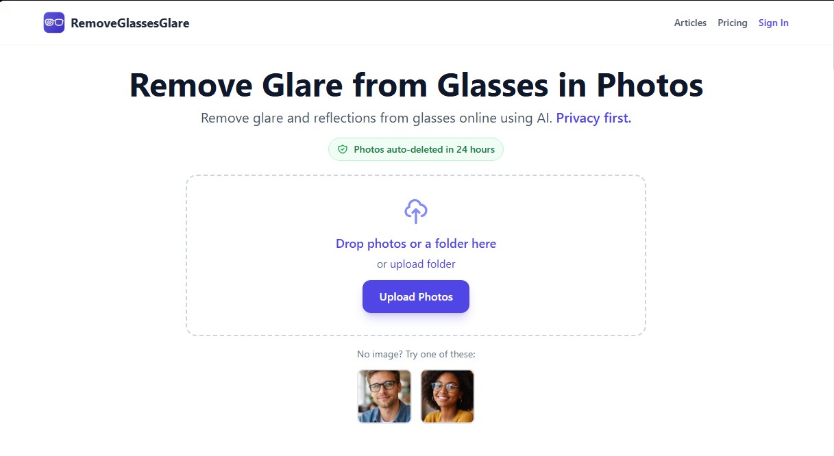 RemoveGlassesGlare screenshot 1