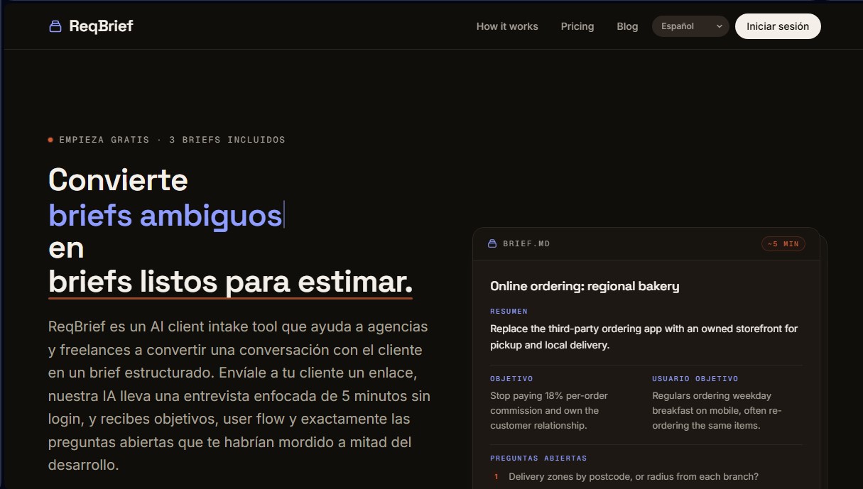 ReqBrief screenshot 1