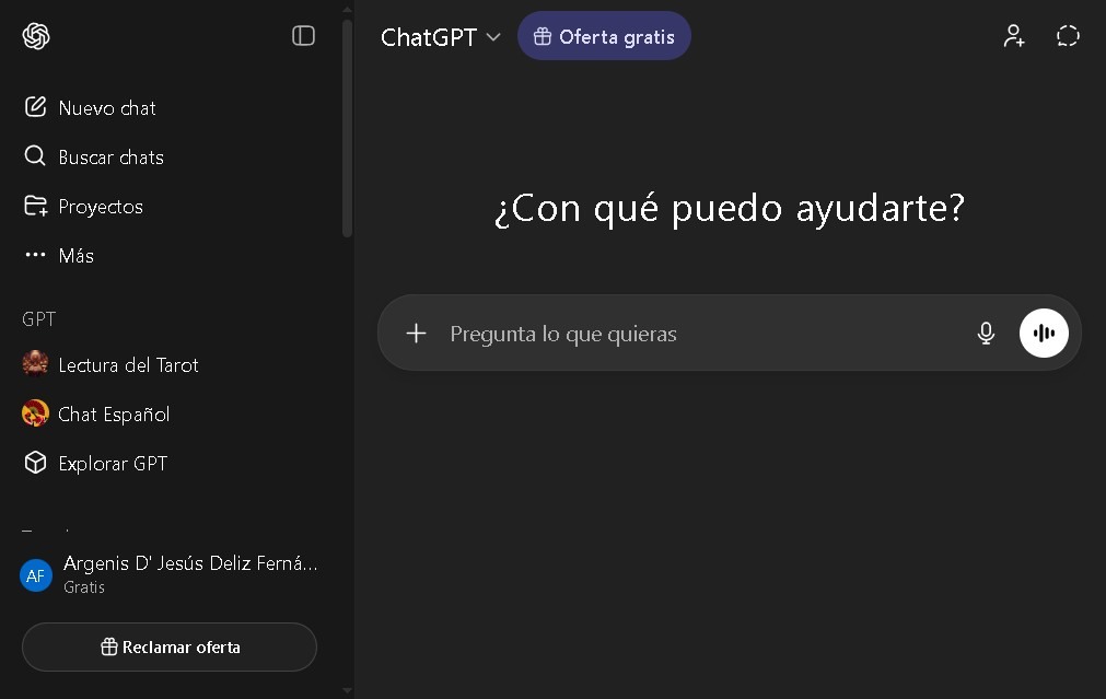 ChatGPT screenshot 1