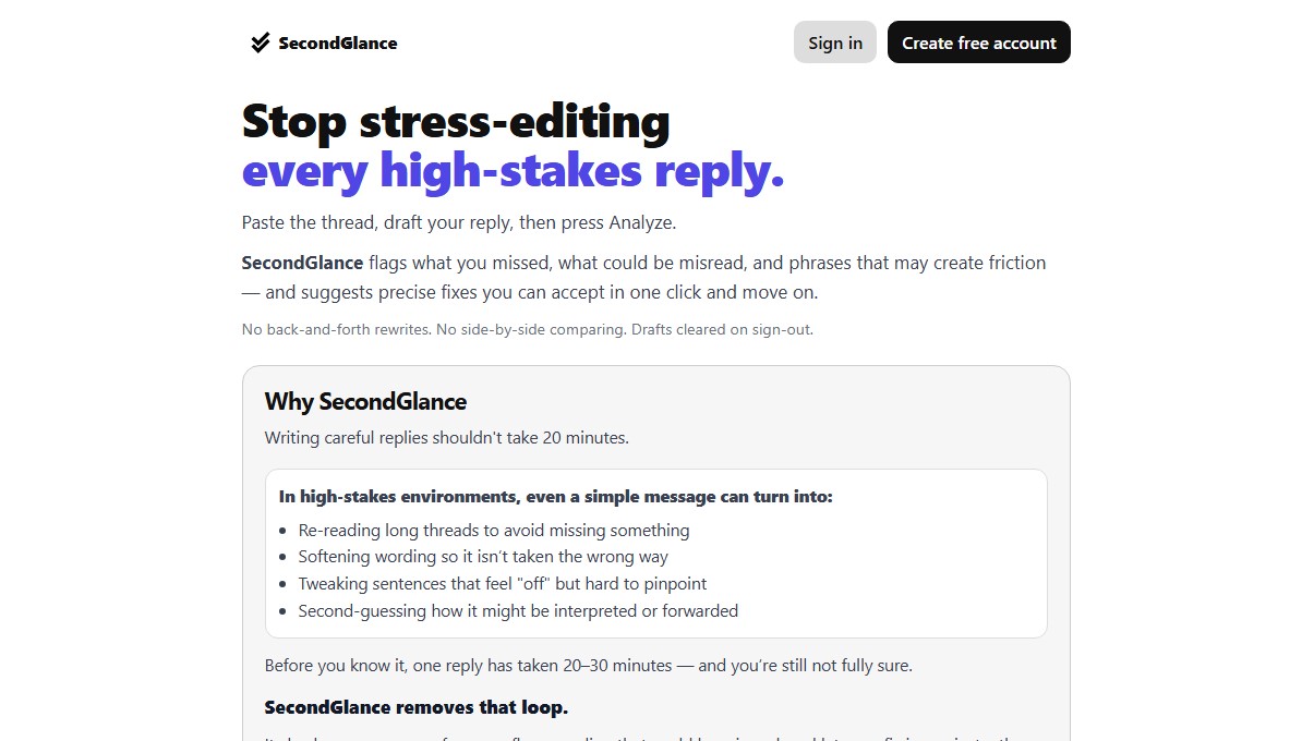 Second Glance screenshot 1