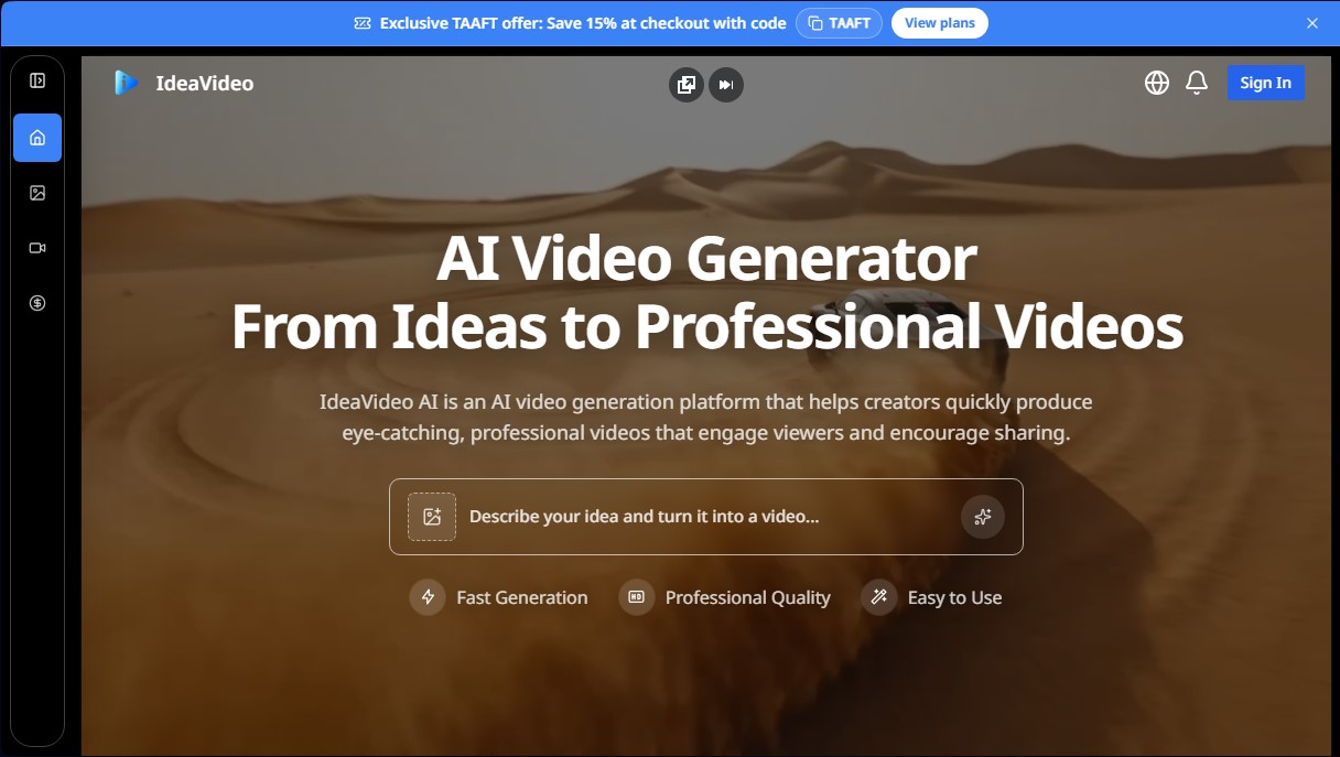IdeaVideo AI Video Generator screenshot 1