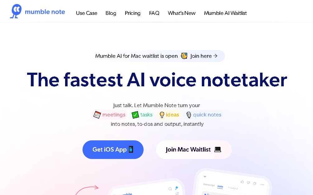 Mumble Note screenshot 1