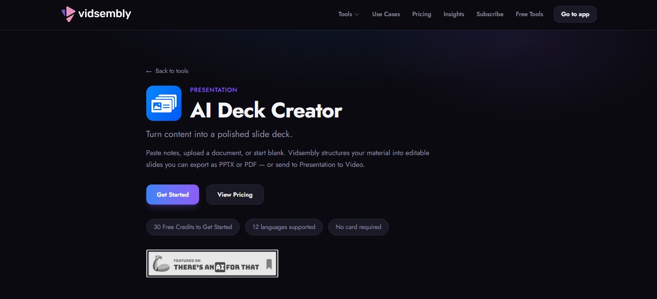 AI Deck Creator by Vidsembly screenshot 1