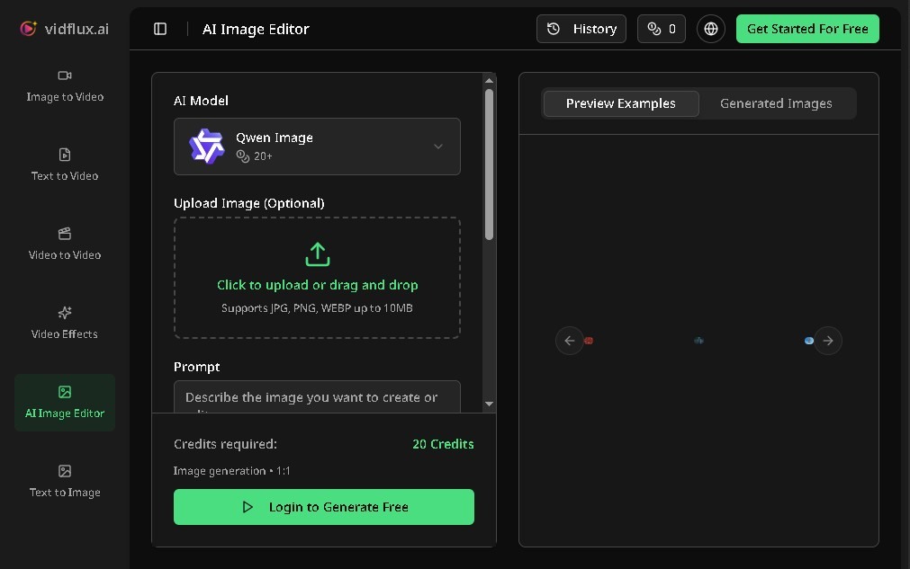 Editor de imágenes con IA VidFlux screenshot 1