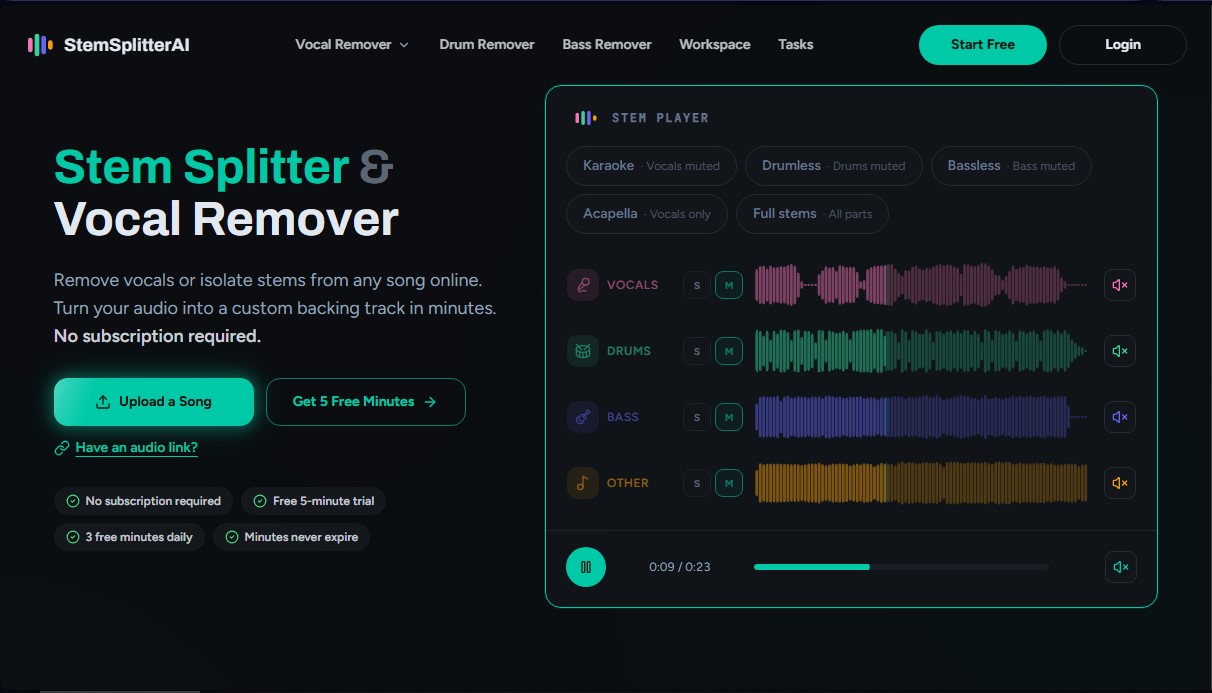 StemSplitterAI screenshot 1