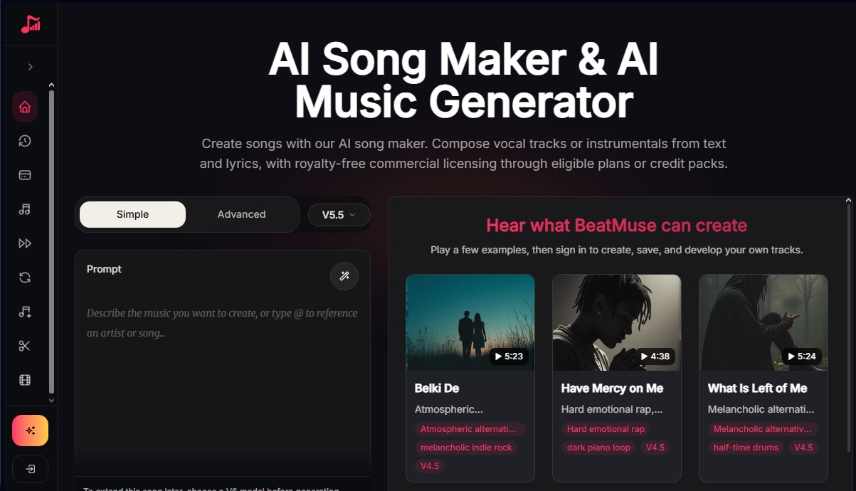 BeatMuse AI Music Generator screenshot 1
