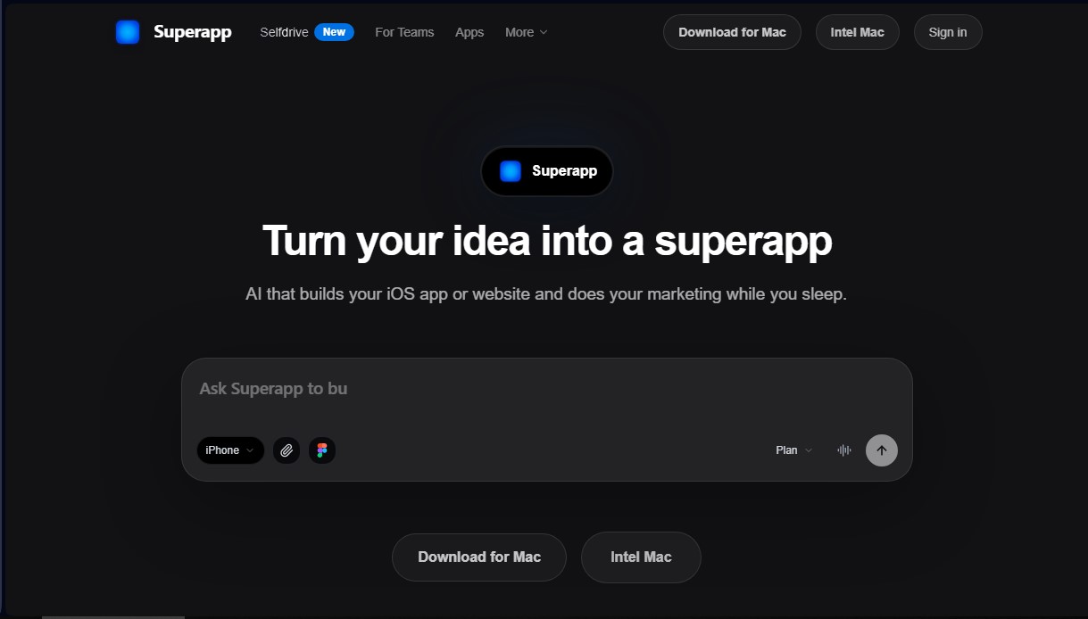 Superapp screenshot 1