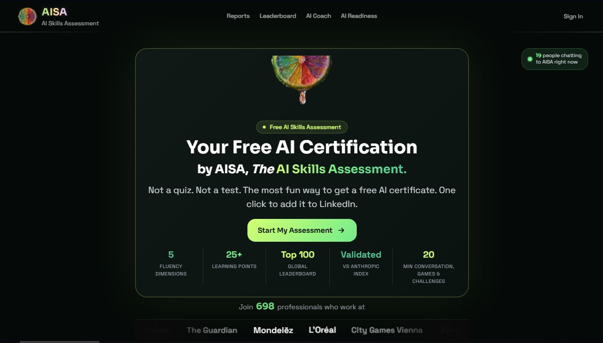 AISA-AI Skills Assessment screenshot 1