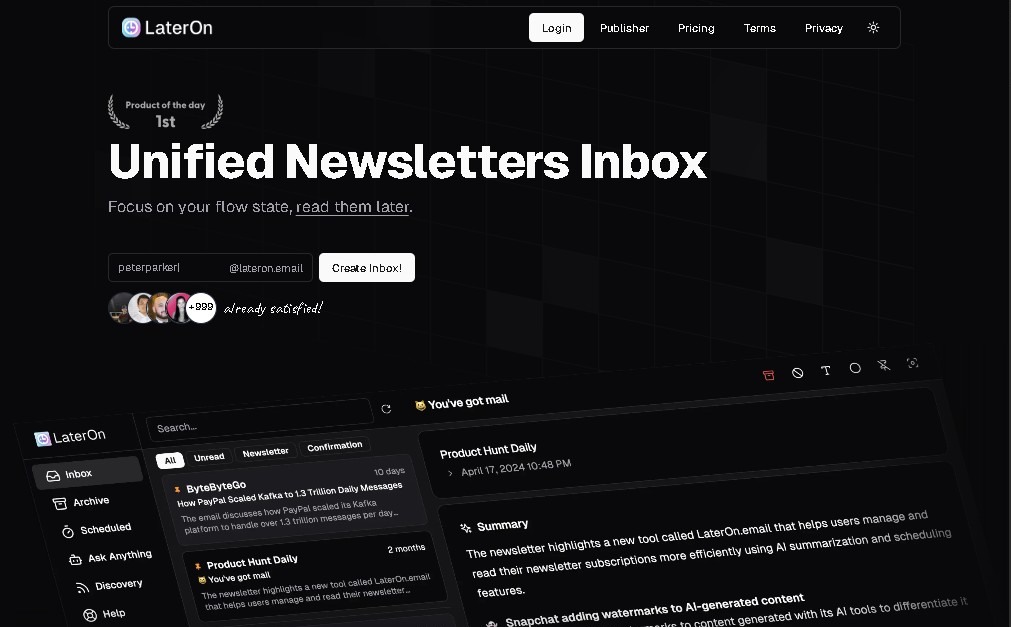 LaterOn screenshot 1