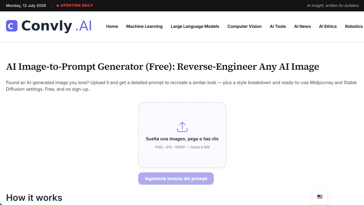 Convly AI Image-to-Prompt screenshot 1