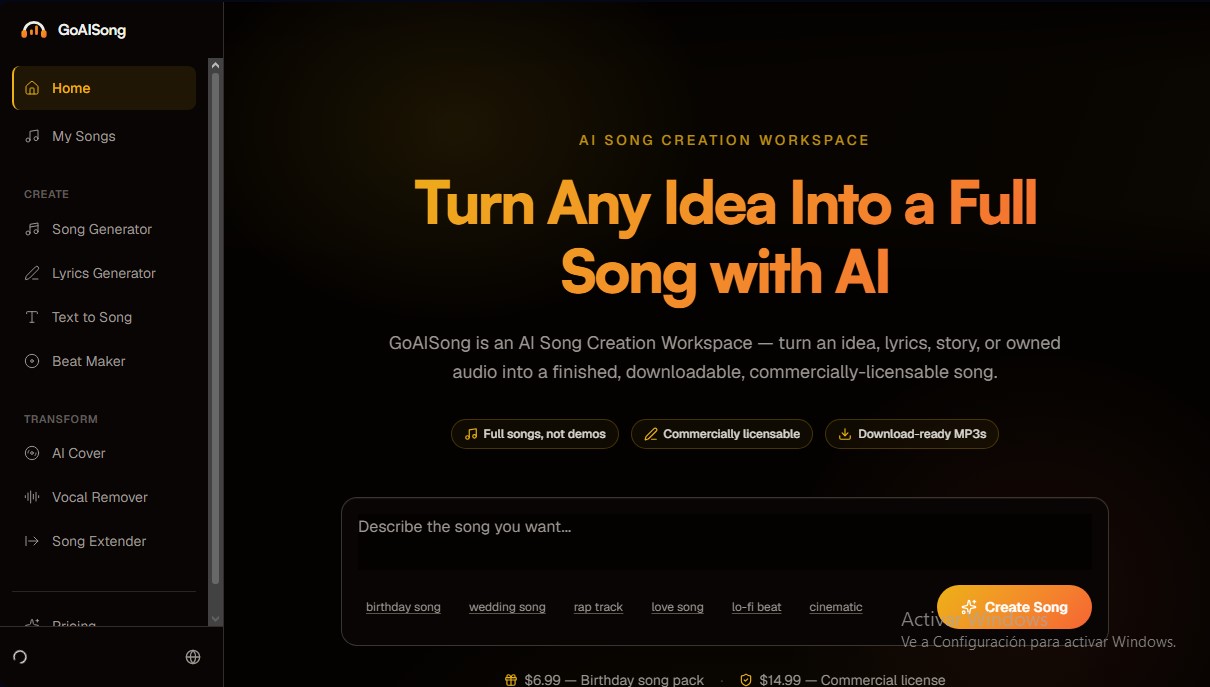 GoAISong screenshot 1