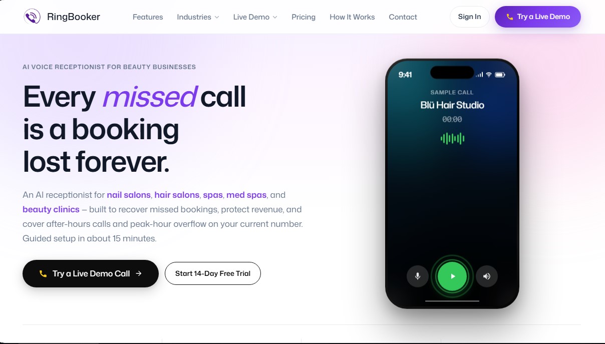 RingBooker screenshot 1