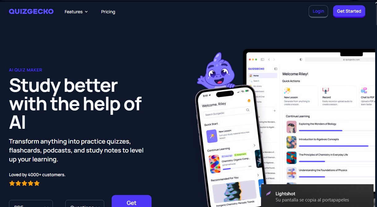 Quizgecko screenshot 1