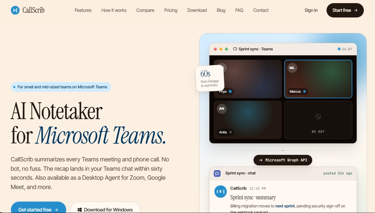 CallScrib screenshot 1