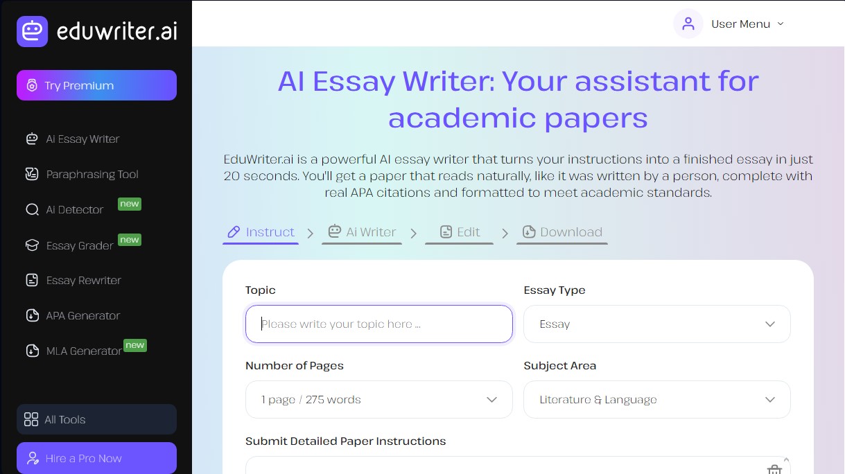 EduWriter screenshot 1