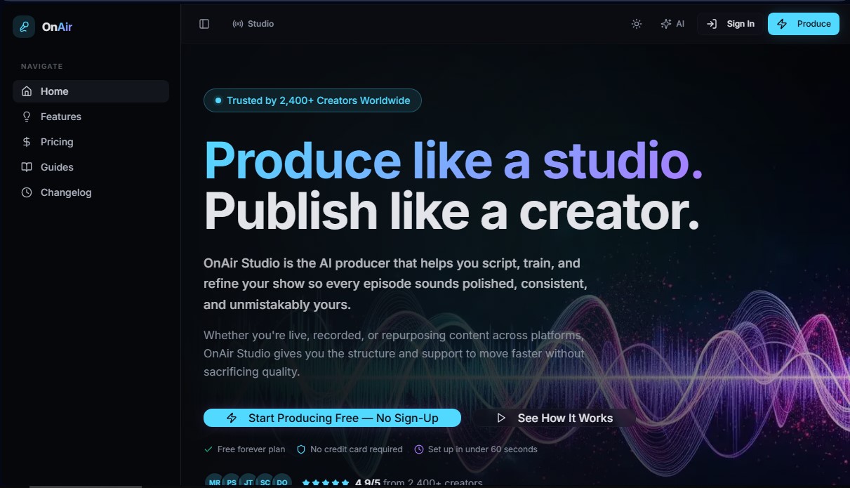 OnAir Studio screenshot 1