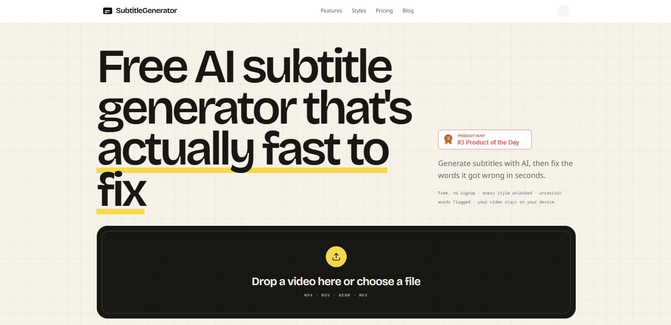 Subtitle Generator screenshot 1