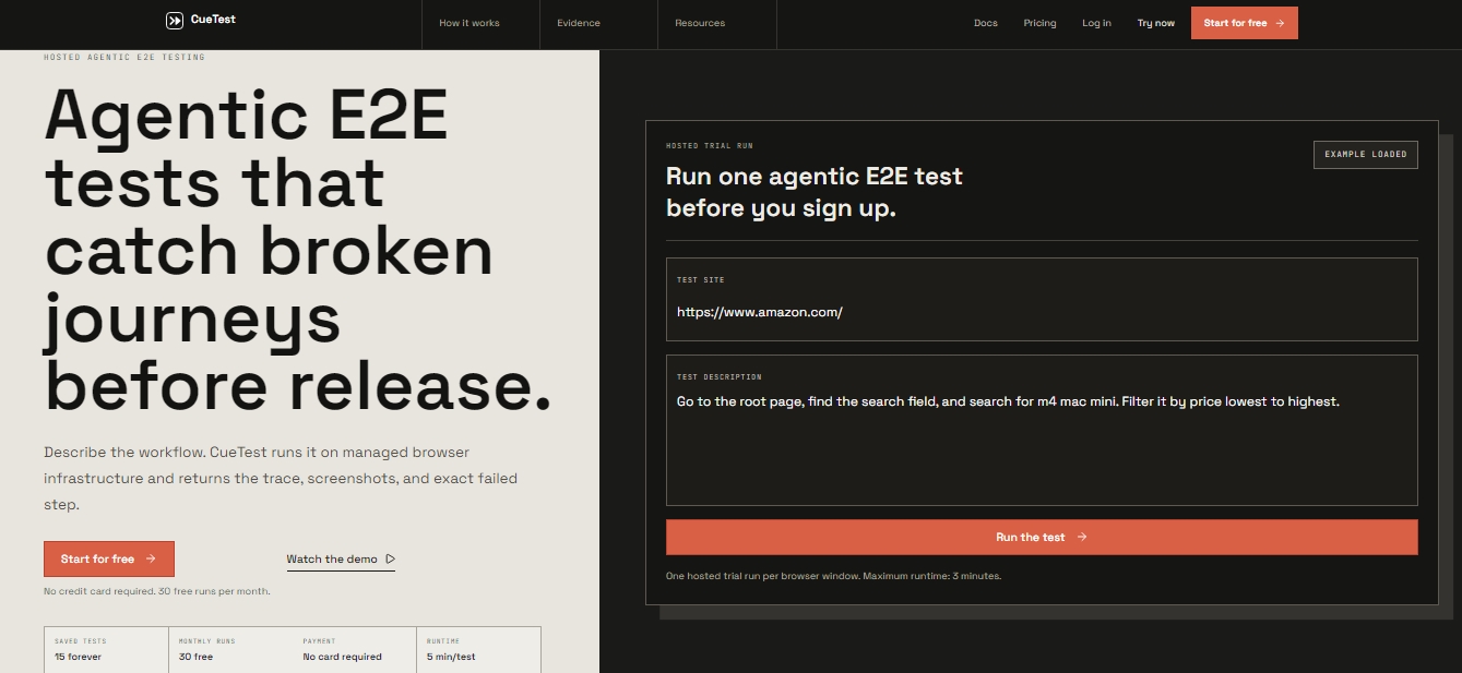 CueTest screenshot 1