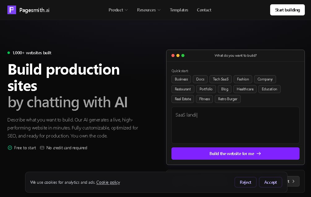 Pagesmith.ai screenshot 1