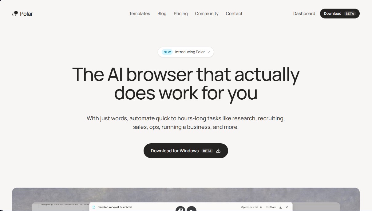 Polar AI Browser screenshot 1