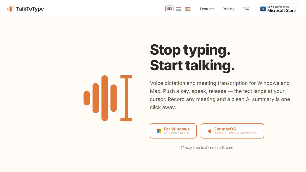 TalkToType screenshot 1