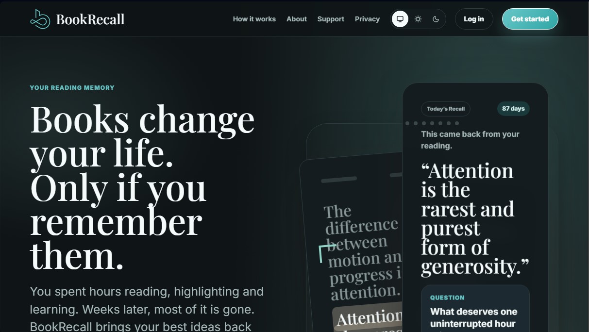 BookRecall screenshot 1
