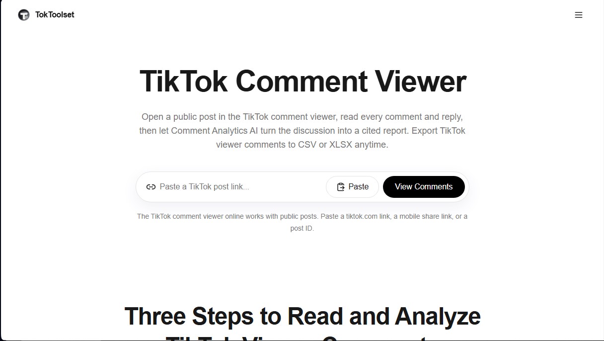 TokToolset Comment Viewer screenshot 1