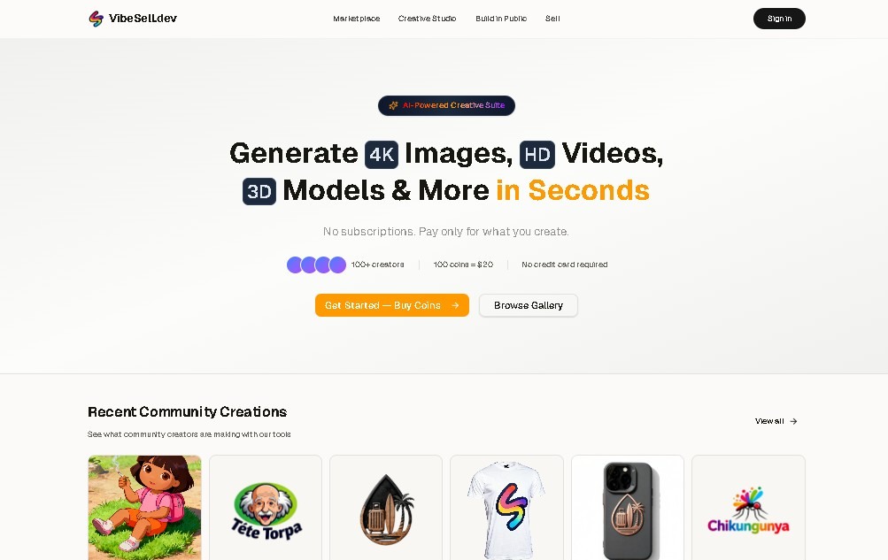 VibeSell Creative screenshot 1