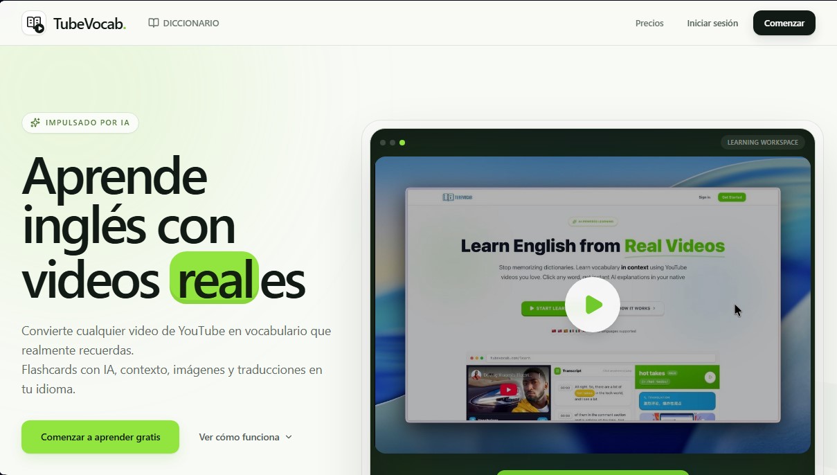 TubeVocab screenshot 1