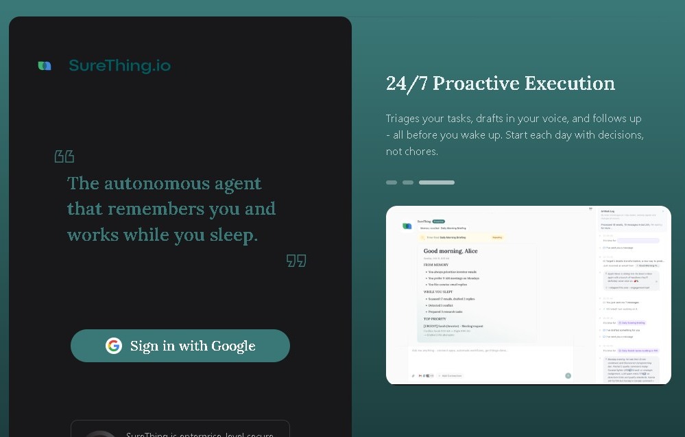 SureThing screenshot 1