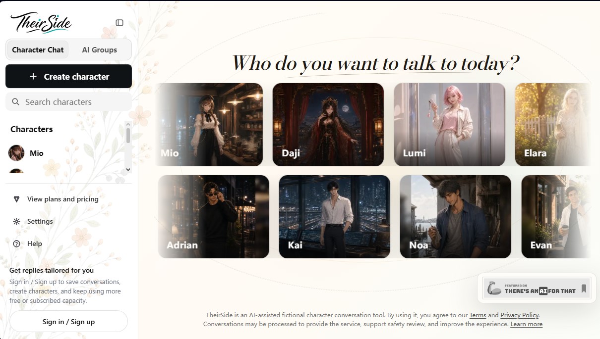 TheirSide screenshot 1